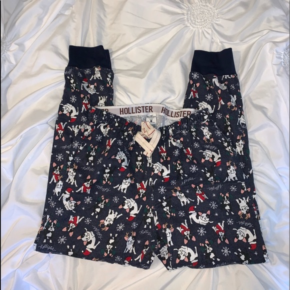 Hollister Christmas Dog Pajama Pants 